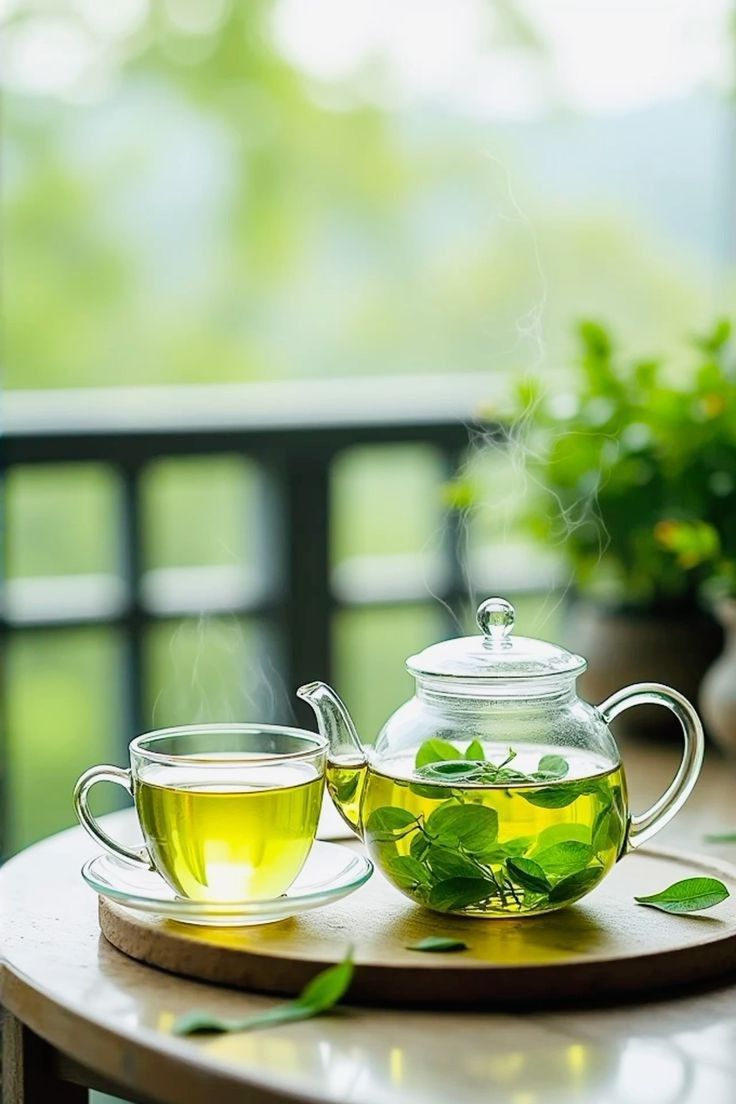 한국 녹차 패키지 클로즈업